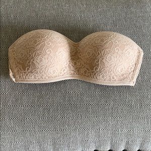 Like new PINK lace padded bandeau XS